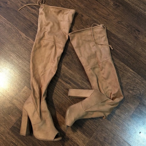 Steve Madden peep toe over the knee boots - Picture 1 of 5